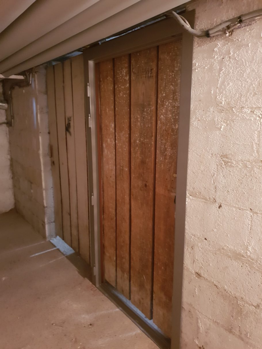 Bloc-porte cave avant / après