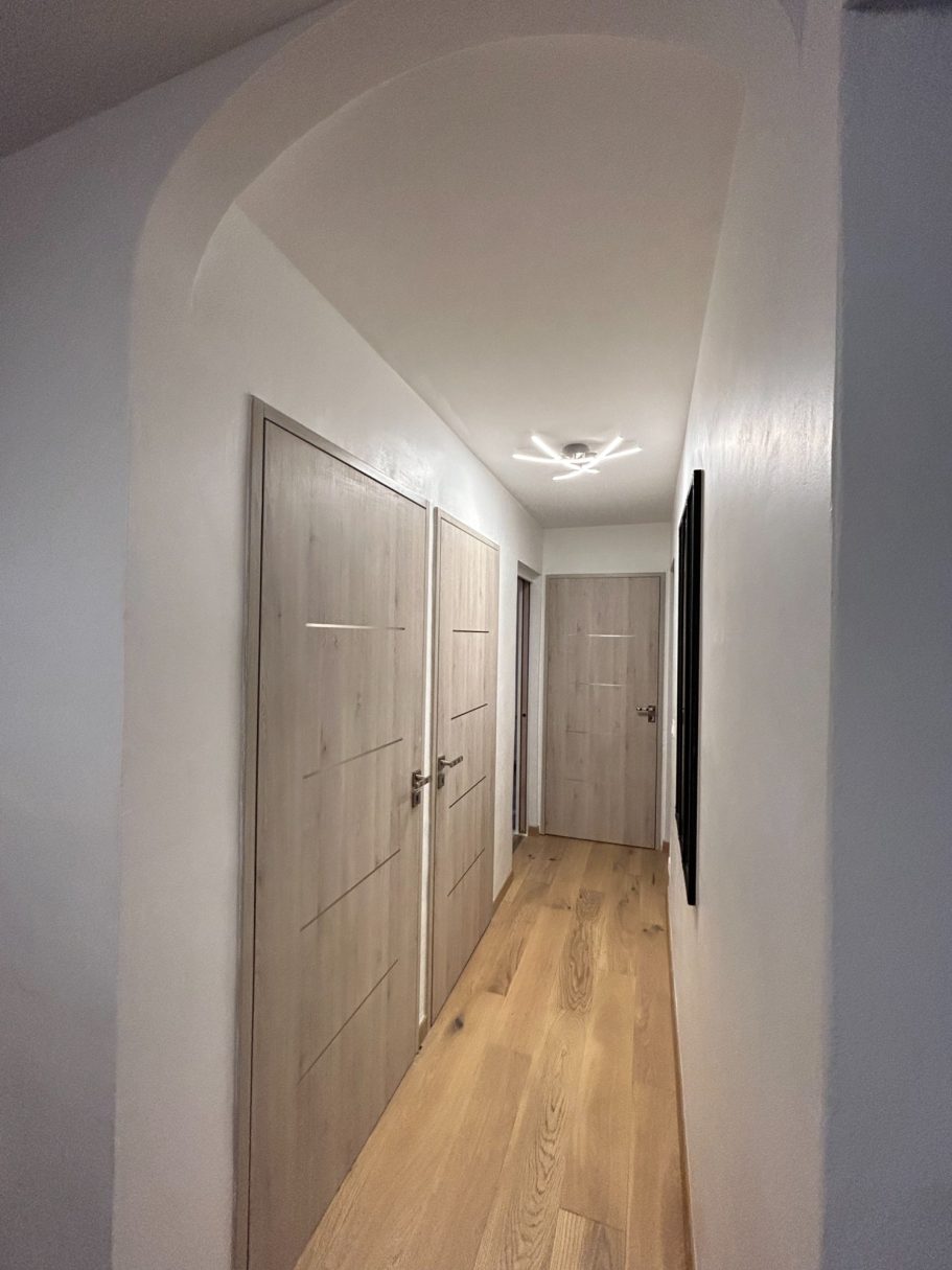 Blocs-porte avec inserts alu bois clair