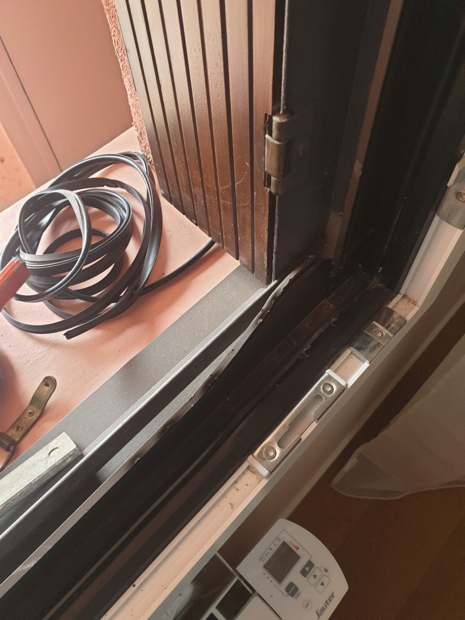 Effraction sur fenêtre alu avant / après