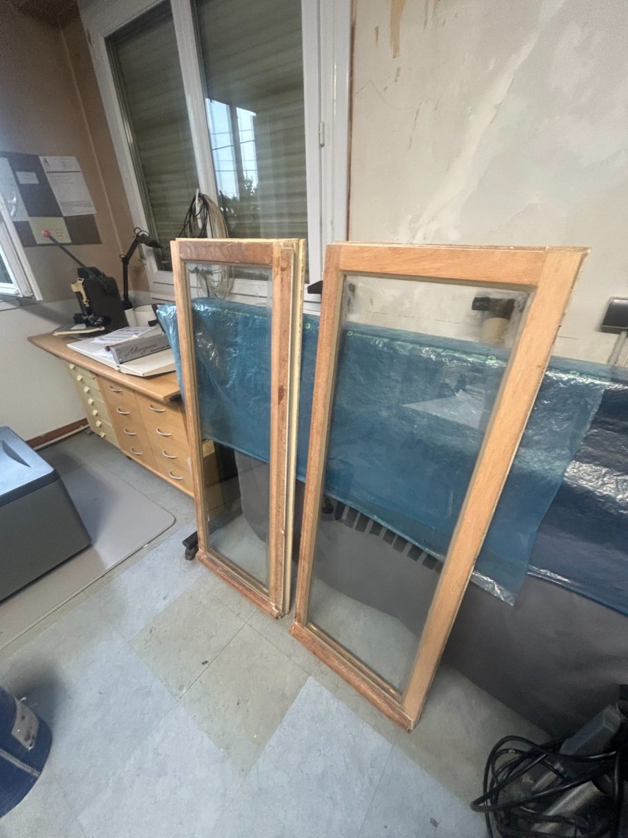 Remplacement de deux simple-vitrages mastiqués